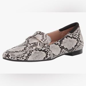 Dr. Scholl's Black and White Snake Print Loafers